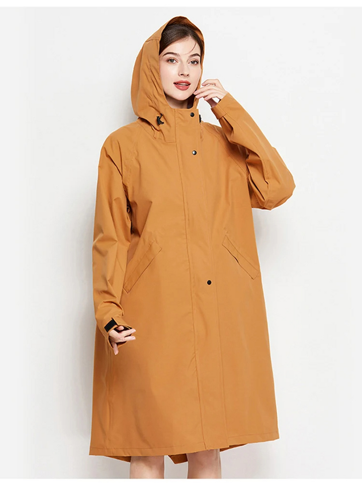 Malia Women's Waterproof Jacket – Lightweight Windbreaker with Adjustable Hood and Convenient Pockets