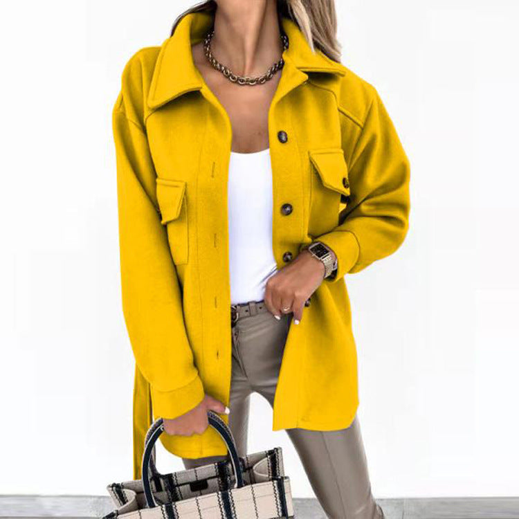 Kayleigh Koszula Damska – Beżowa Oversize o Prostym Kroju, w Stylu Eleganckim i Swobodnym