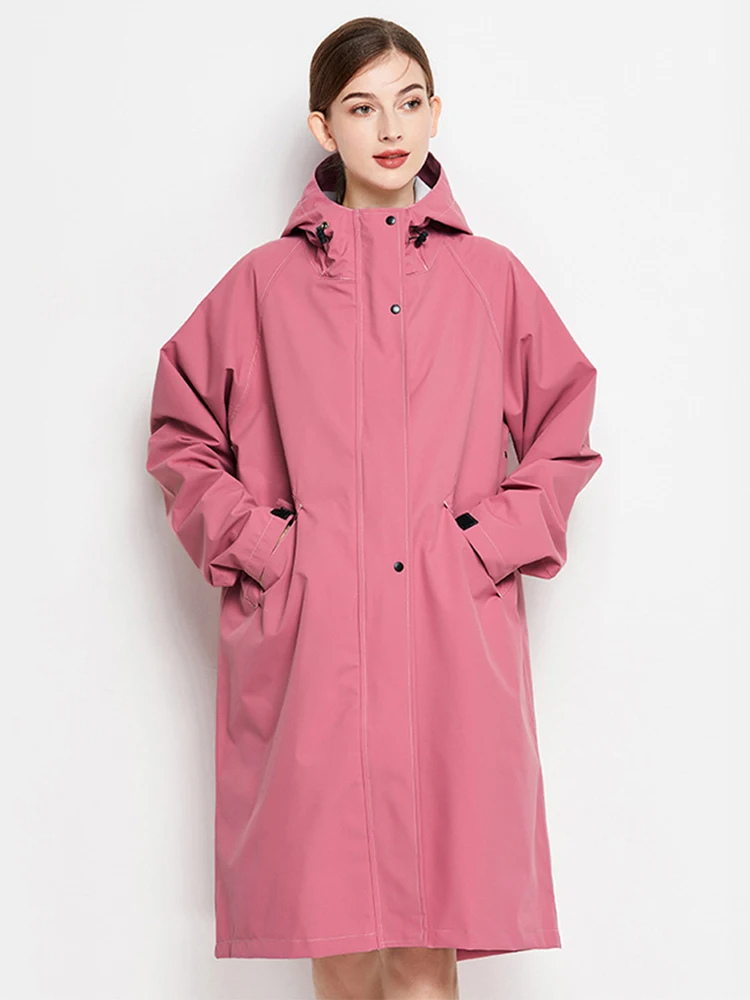 Malia Women's Waterproof Jacket – Lightweight Windbreaker with Adjustable Hood and Convenient Pockets