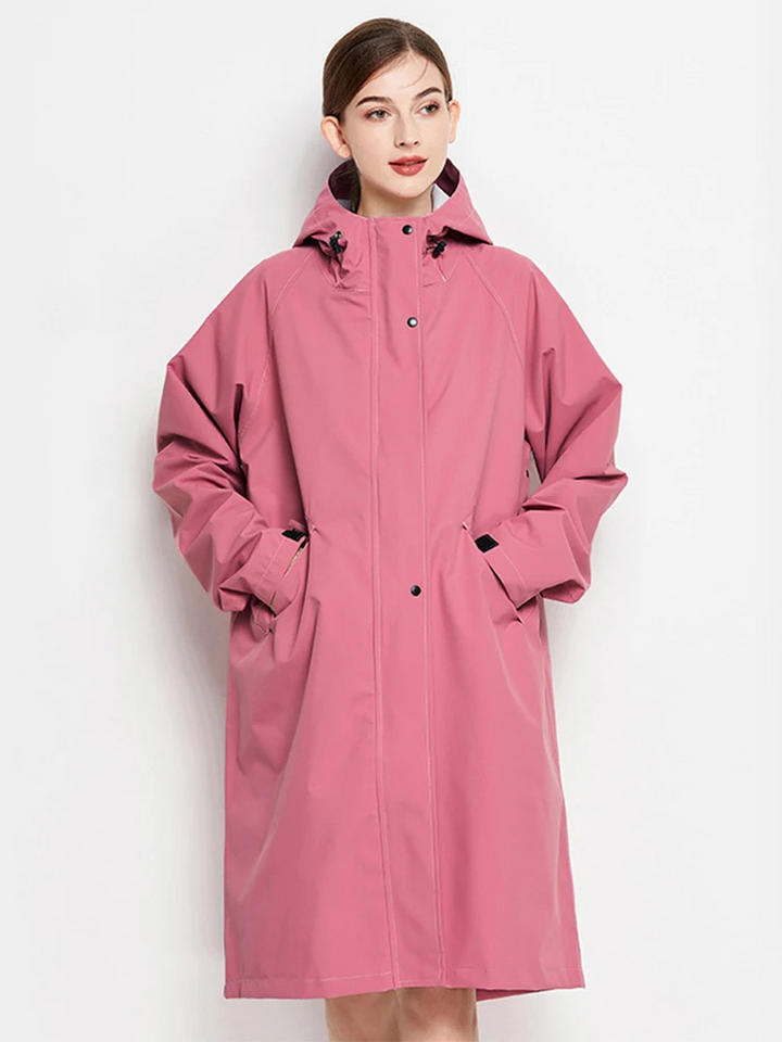 Malia Women's Waterproof Jacket – Lightweight Windbreaker with Adjustable Hood and Convenient Pockets