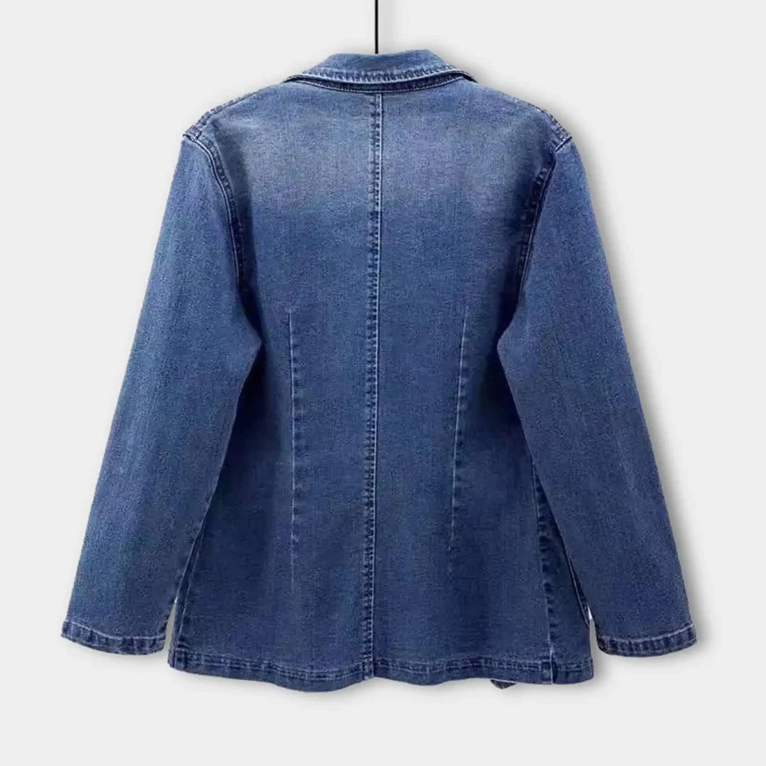 Magdalena Marynarka Damska – Nowoczesna Marynarka z Denimu, Elegancka i Uniwersalna na Każdą Okazję