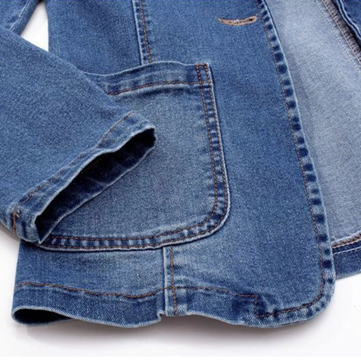 Magdalena Marynarka Damska – Nowoczesna Marynarka z Denimu, Elegancka i Uniwersalna na Każdą Okazję