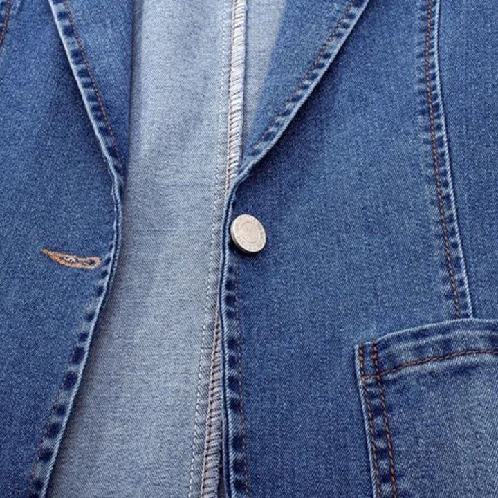 Magdalena Marynarka Damska – Nowoczesna Marynarka z Denimu, Elegancka i Uniwersalna na Każdą Okazję