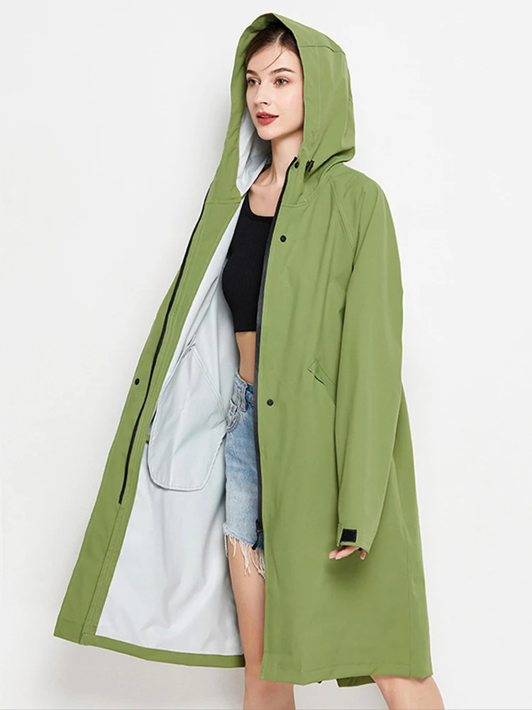 Malia Women's Waterproof Jacket – Lightweight Windbreaker with Adjustable Hood and Convenient Pockets