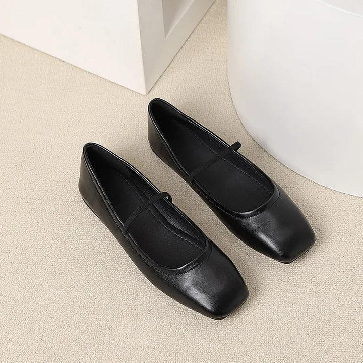 Maggie Baleriny Damskie – Eleganckie i Nowoczesne Buty Metalizowane z Kwadratowym Noskiem