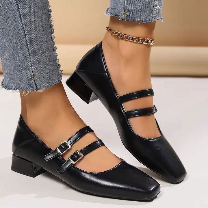 Luciana Baleriny Damskie – Eleganckie Buty z Podwójnymi Paseczkami i Wygodnym Stylem