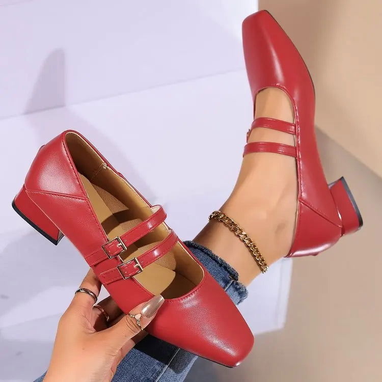 Luciana Baleriny Damskie – Eleganckie Buty z Podwójnymi Paseczkami i Wygodnym Stylem