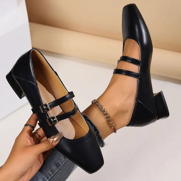 Luciana Baleriny Damskie – Eleganckie Buty z Podwójnymi Paseczkami i Wygodnym Stylem