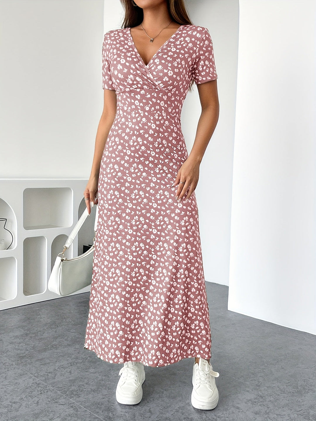 Florezia Sukienka Damska Maxi – Kwiecista Letnia Sukienka w Szykownym Stylu i Zwiewnym Kroju dla Kobiecej Elegancji