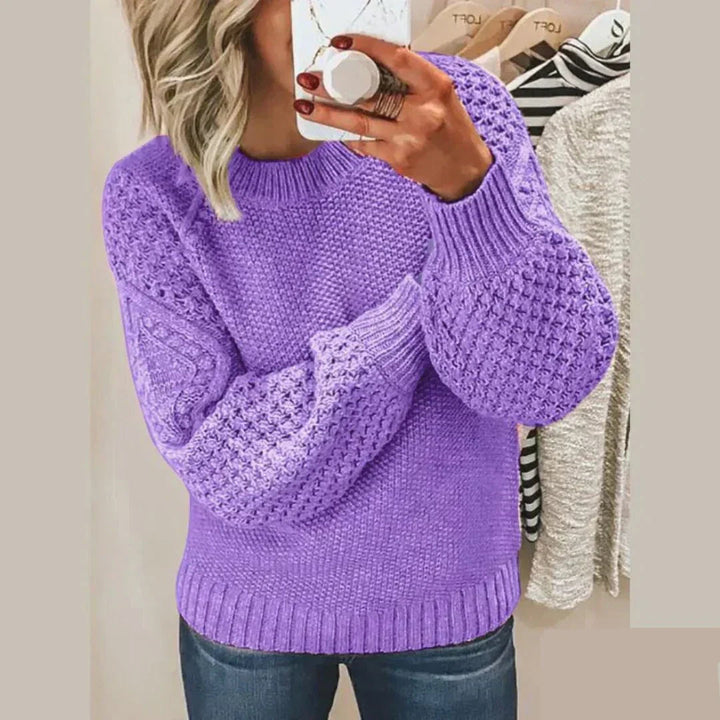 Kayla Sweter Damski – Klasyczny Sweter z Miękkiej Wełny Elegancki z Długim Rękawem