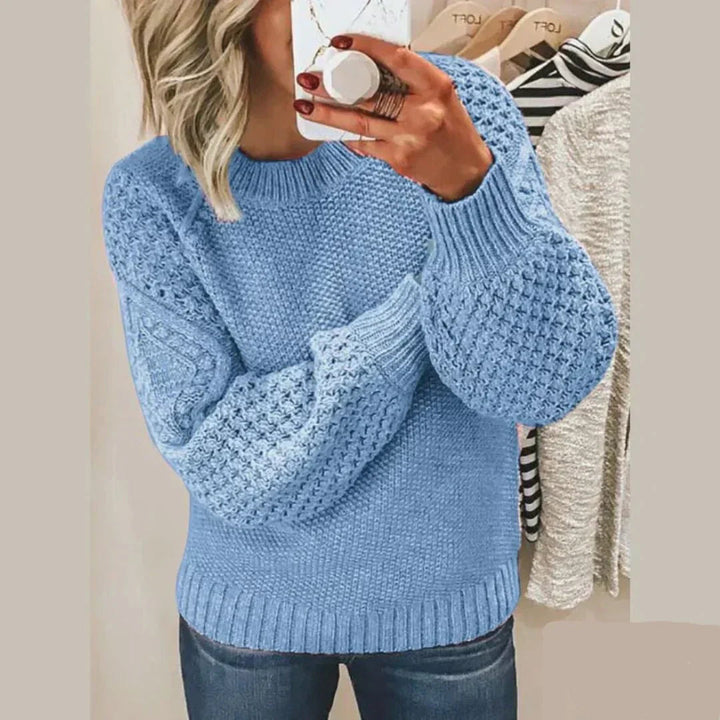 Kayla Sweter Damski – Klasyczny Sweter z Miękkiej Wełny Elegancki z Długim Rękawem