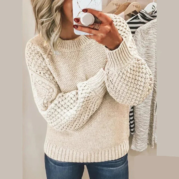 Kayla Sweter Damski – Klasyczny Sweter z Miękkiej Wełny Elegancki z Długim Rękawem