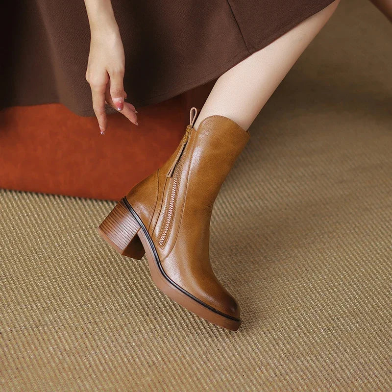 Kailani Botki Damskie – Eleganckie i Trwałe Botki z Premium Skóry w Ponadczasowym Stylu