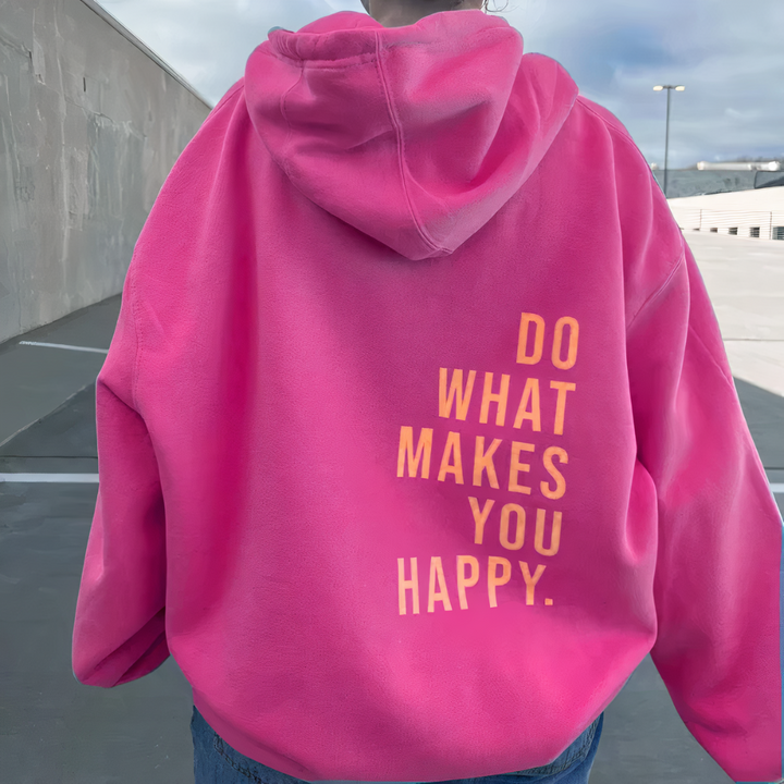 Lola Damska Bluza z Kapturem – Oversize Pastelowa Bluza z Inspirującym Napisem & Wygodnym Krojem