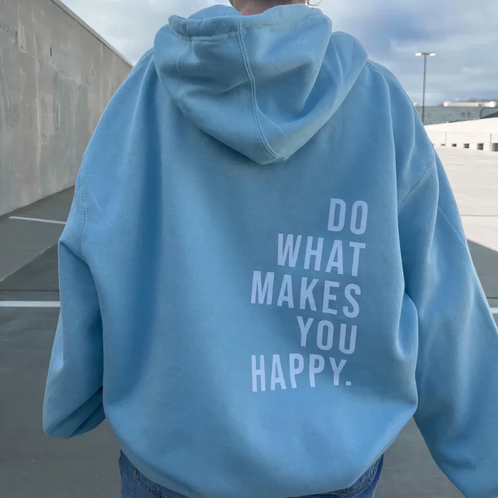 Lola Damska Bluza z Kapturem – Oversize Pastelowa Bluza z Inspirującym Napisem & Wygodnym Krojem