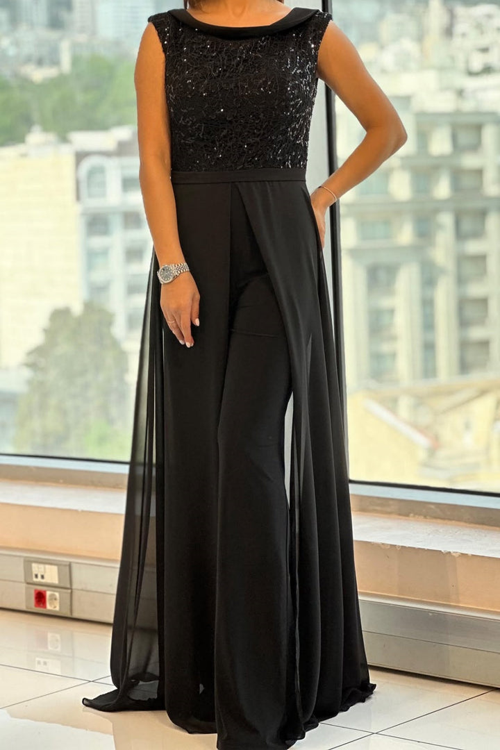 Louna | Elegancki Kombinezon Bez Rękawów