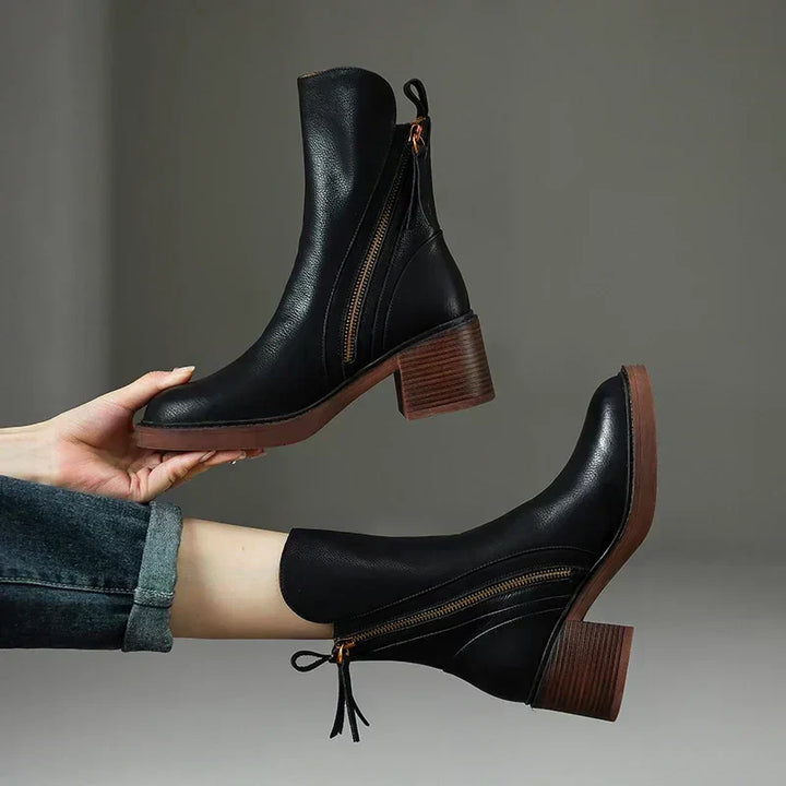 Kailani Botki Damskie – Eleganckie i Trwałe Botki z Premium Skóry w Ponadczasowym Stylu