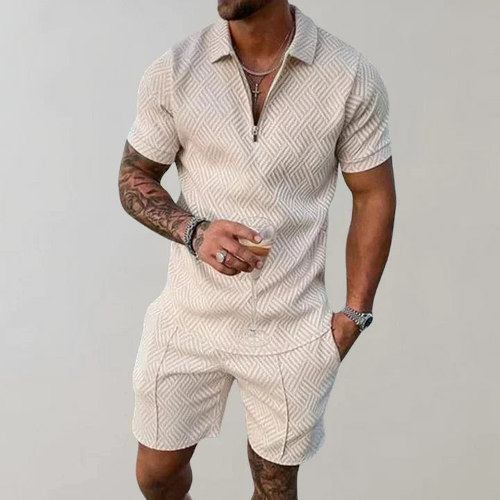 Letni zestaw męski Oliver – Oddychająca bawełna i len, lekki i wygodny z eleganckim stylem