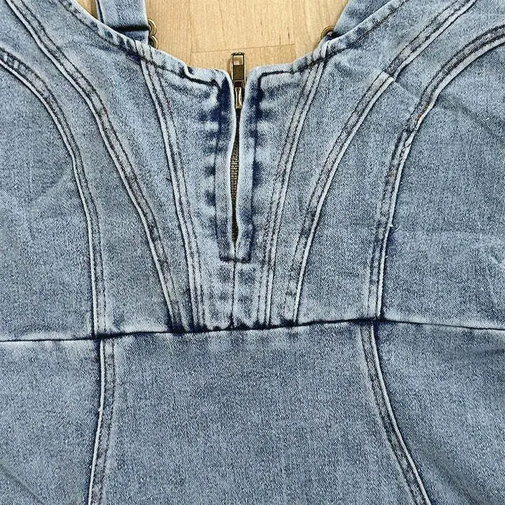 Nevaeh Sukienka Jeansowa Damska – Regulowane Ramiączka, Casualowy i Elegancki Look, Indywidualny Komfort
