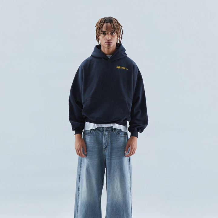 Kenna Bluza z Kapturem Damska – Szary Melanżowy Hoodie 100% Bawełna, Minimalistyczny i Wygodny