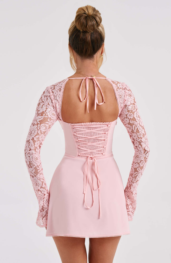 Juliette Sukienka Mini Damska – Elegancka Koronkowa Sukienka z Dekoltem w Serca i Dopasowanym Krojem