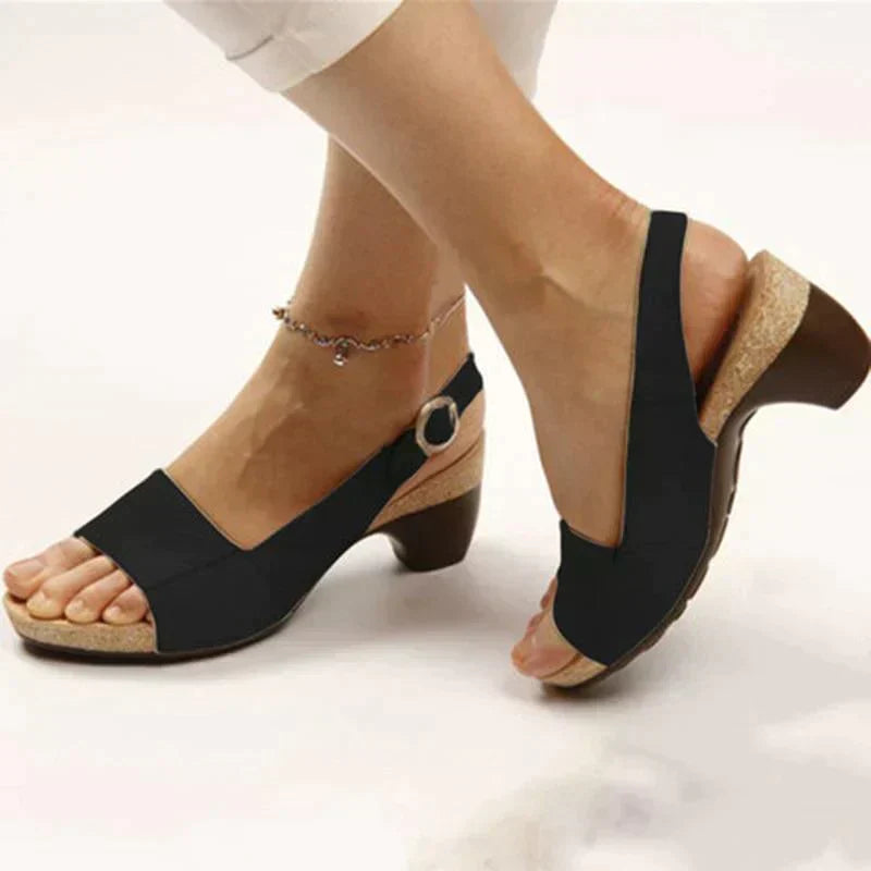 Isabelle Sandały Slingback Damskie – Wygodny Obcas na Biuro, Codzienne Stylizacje i Eleganckie Lato