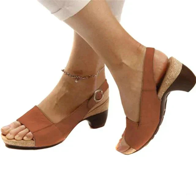 Isabelle Sandały Slingback Damskie – Wygodny Obcas na Biuro, Codzienne Stylizacje i Eleganckie Lato