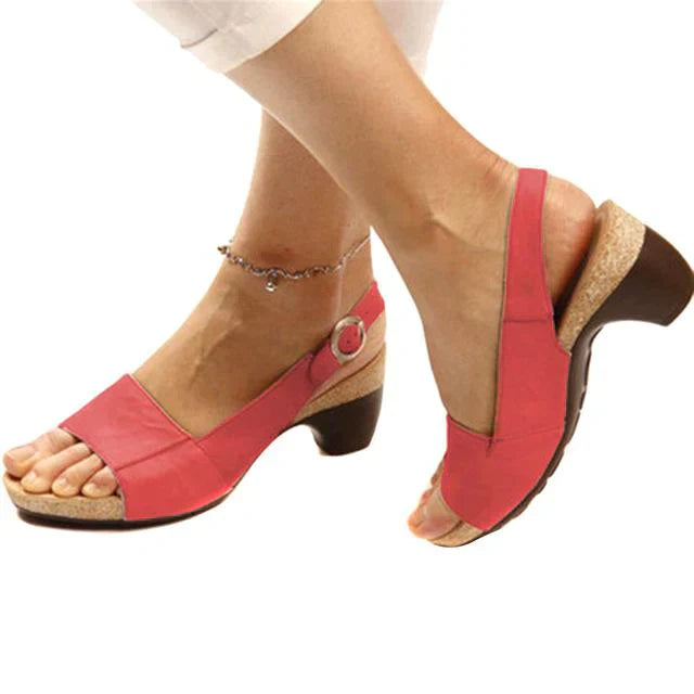 Isabelle Sandały Slingback Damskie – Wygodny Obcas na Biuro, Codzienne Stylizacje i Eleganckie Lato