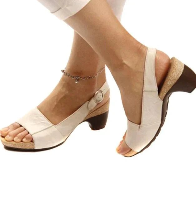 Isabelle Sandały Slingback Damskie – Wygodny Obcas na Biuro, Codzienne Stylizacje i Eleganckie Lato