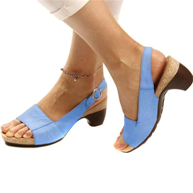 Isabelle Sandały Slingback Damskie – Wygodny Obcas na Biuro, Codzienne Stylizacje i Eleganckie Lato