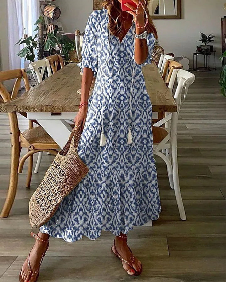 Blanche Sukienka Maxi Damska – Boho Szyk, Lekka Bawełna i Letni Styl Ibiza