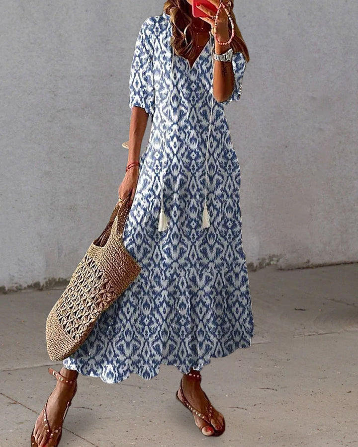 Blanche Sukienka Maxi Damska – Boho Szyk, Lekka Bawełna i Letni Styl Ibiza