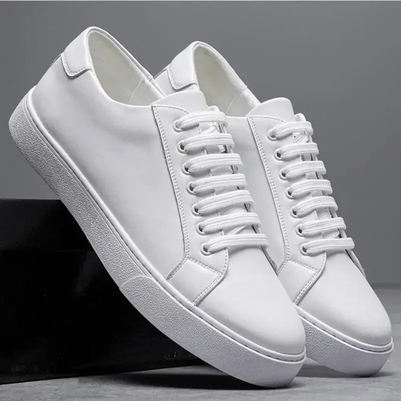 David Męskie Sneakersy Skórzane – Eleganckie Buty z Naturalnej Skóry z Wygodną Podeszwą i Ponadczasowym Designem