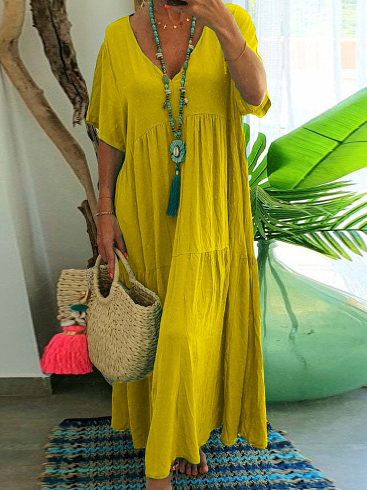 Saylor Długa Sukienka Letnia Damska – Luźna Sukienka Maxi w Stylu Boho na Wakacje i Czas Wolny