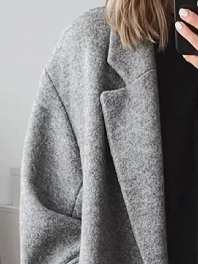 Celia Płaszcz Damski – Długi z Mieszanki Wełny, Elegancki i Nowoczesny Krój Oversize