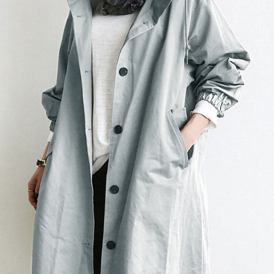Nerida | Klasyczny Długi Wodoodporny Trench Coat