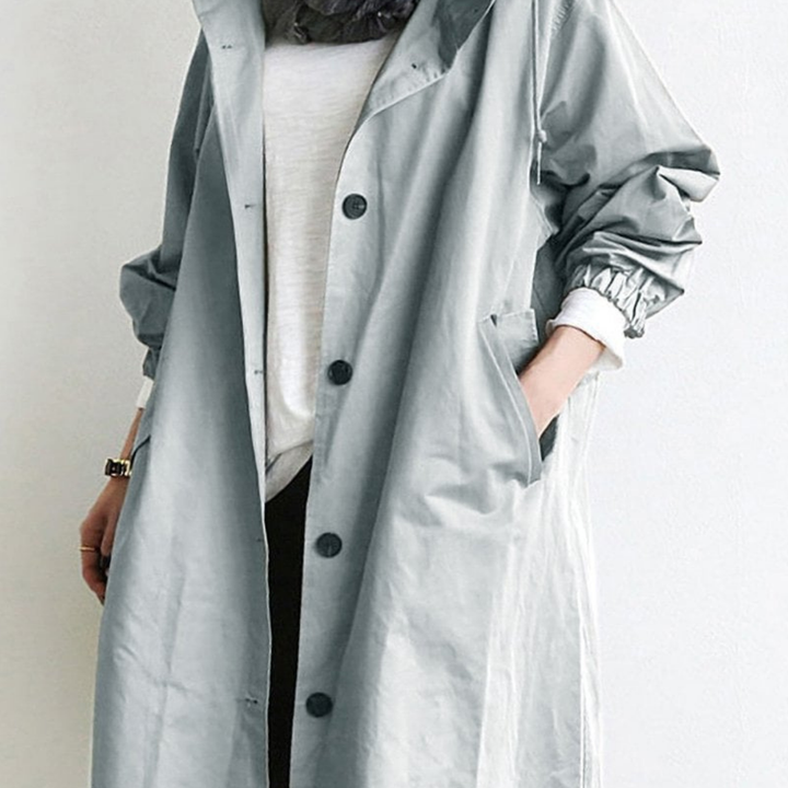 Nerida | Klasyczny Długi Wodoodporny Trench Coat
