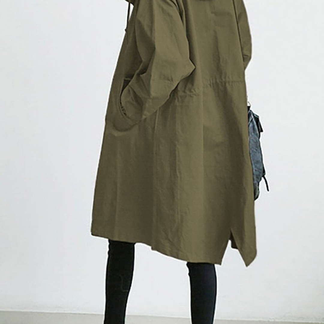 Nerida | Klasyczny Długi Wodoodporny Trench Coat