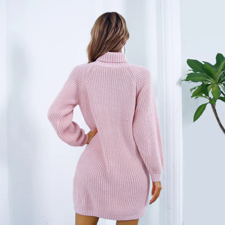 Erin Sukienka Sweter Damska – Miękka i Elegancka Dzianina z Długim Rękawem na Stylowy Casual Look