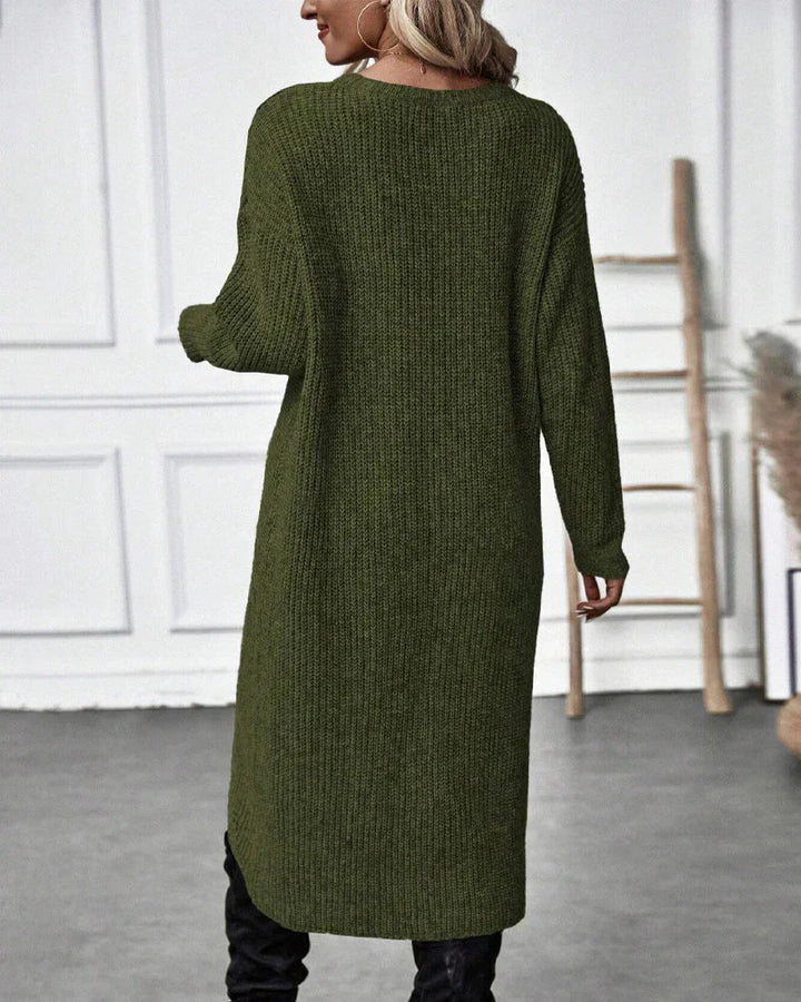Sylvia Sweter Damski – Długi Sweter Elegancki & Wygodny na Codzienny Szykowny Look
