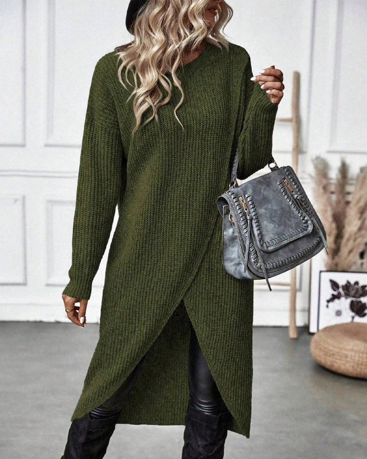 Sylvia Sweter Damski – Długi Sweter Elegancki & Wygodny na Codzienny Szykowny Look