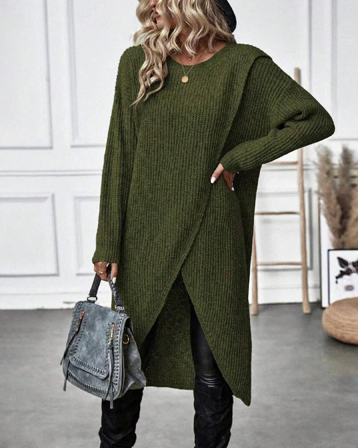 Sylvia Sweter Damski – Długi Sweter Elegancki & Wygodny na Codzienny Szykowny Look