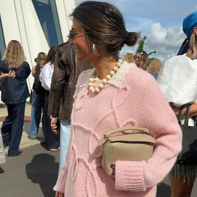 Elodie Sweter Damski – Miękki i Elegancki Sweter z Okrągłym Dekoltem i Wygodnymi Długimi Rękawami