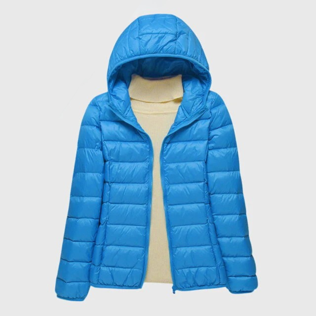 Fenella | Lekka kurtka pikowana o slim fit z wiatroodpornym kapturem