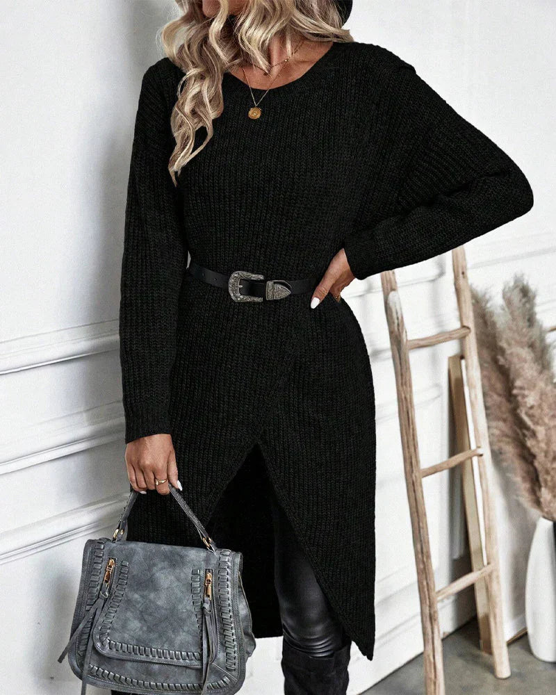 Sylvia Sweter Damski – Długi Sweter Elegancki & Wygodny na Codzienny Szykowny Look
