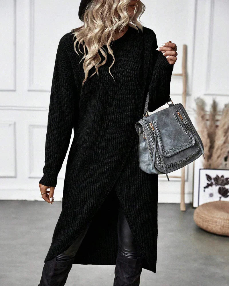 Sylvia Sweter Damski – Długi Sweter Elegancki & Wygodny na Codzienny Szykowny Look