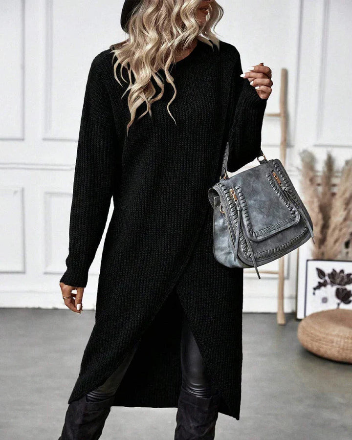 Sylvia Sweter Damski – Długi Sweter Elegancki & Wygodny na Codzienny Szykowny Look