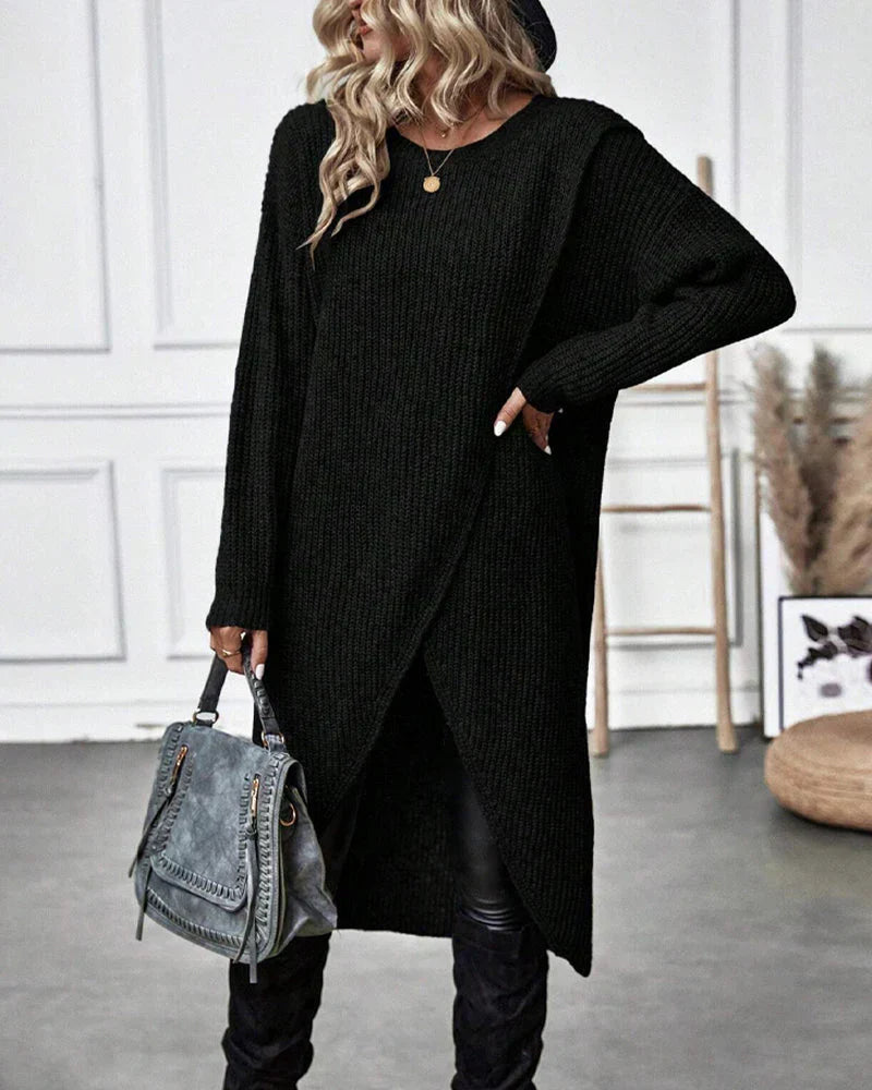 Sylvia Sweter Damski – Długi Sweter Elegancki & Wygodny na Codzienny Szykowny Look