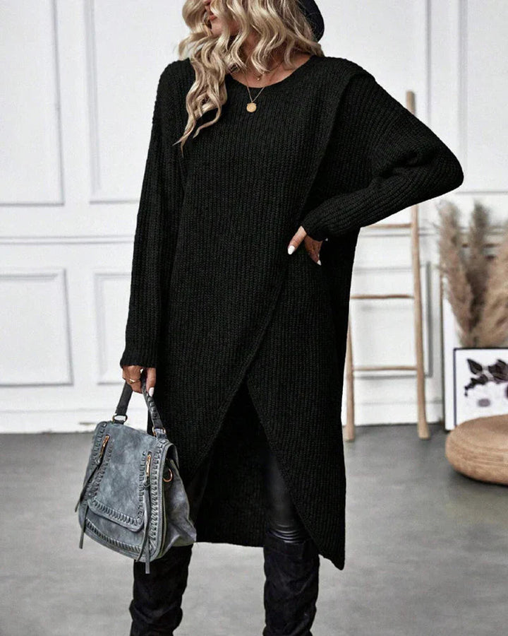 Sylvia Sweter Damski – Długi Sweter Elegancki & Wygodny na Codzienny Szykowny Look