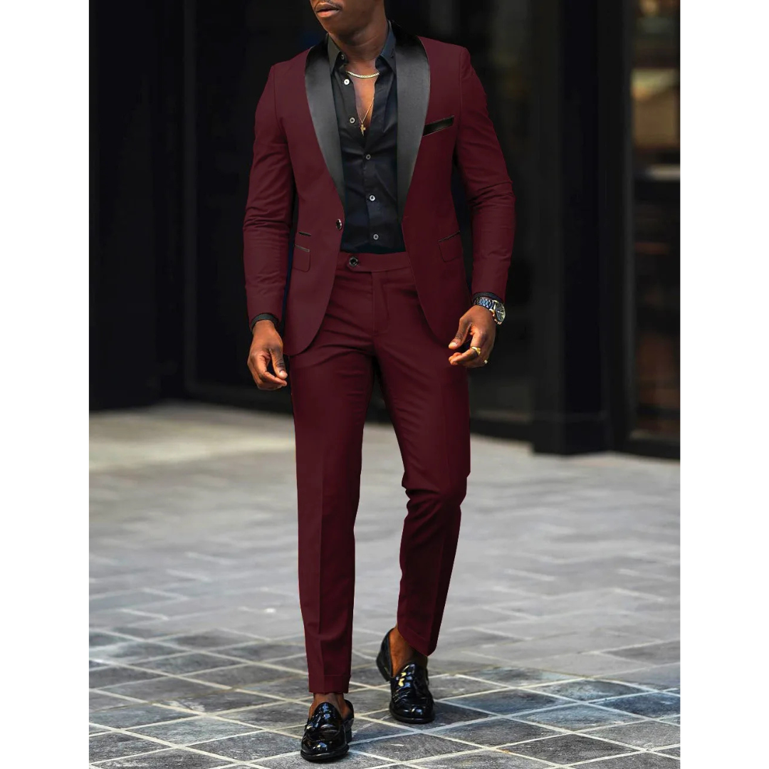 Aurelio | Klasyczny formalny garnitur smokingowy slim-fit